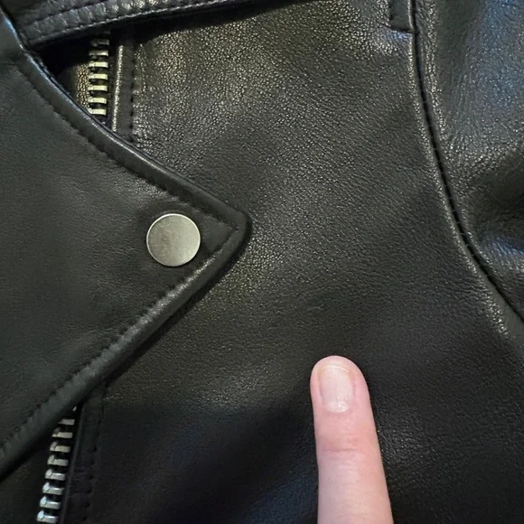 All Saints 3-in-1 Black Leather Moto Jacket with removable shearling lining - Picture 9 of 9